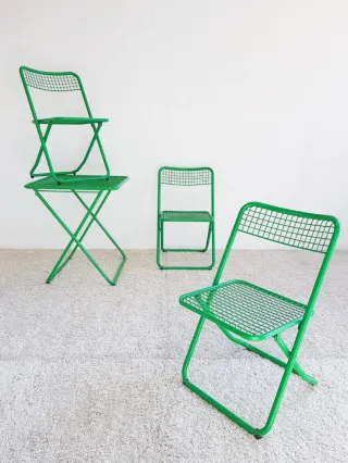 SET 3 sillas y 1 mesa FEDERICO GINER. Vintage, 80s
