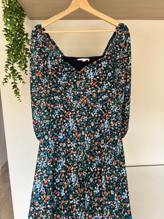Vestido Springfield floral manga larga