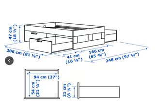 Estructura cama con cajones + somier