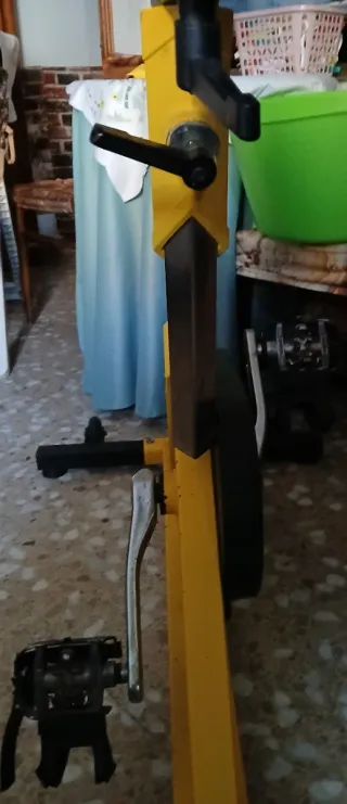 Bicicleta Estática Fitness Amarilla