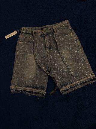 Purple Brand Shorts con Brillantes