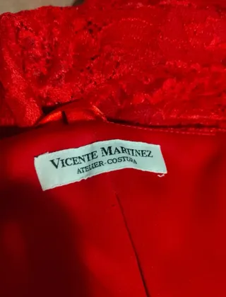 Vestido encaje rojo talla S