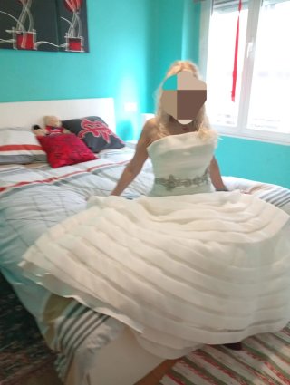 Vestido de Novia Blanco con Pedrería