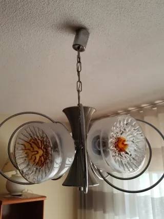 Lámpara de techo moderna cristal y metal