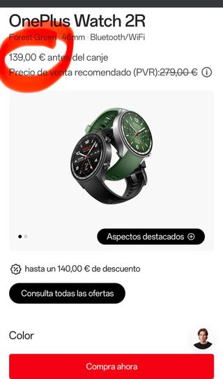 OnePlus Watch 2R Verde
