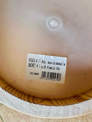 Set cubo madera sauna y cucharón