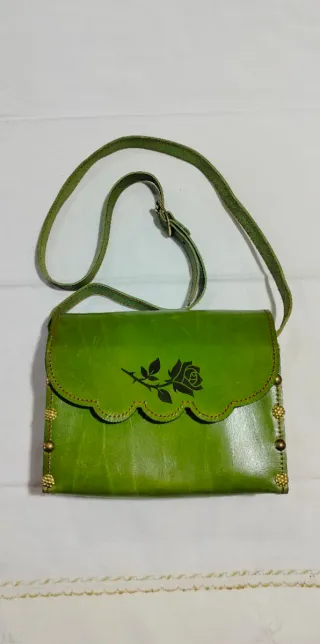 Borsa tracolla cuoio artigianale unica