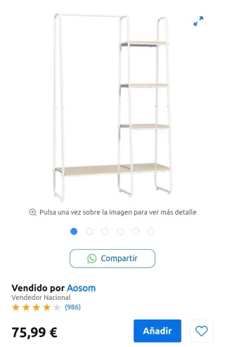 Perchero Metálico con Estanterías
