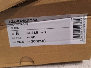 Asics Gel-Kayano 14 Hombre Negro