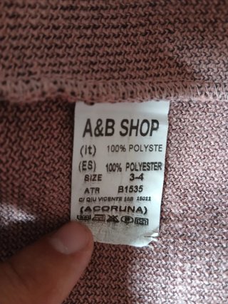 Cárdigan A&G sin botones rosa y plata