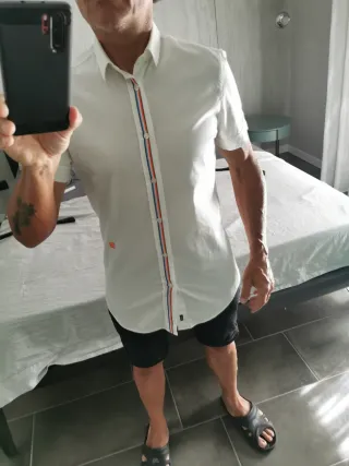 Camicia Dirk Bikkembergs bianca uomo