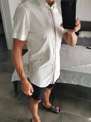 Camicia Dirk Bikkembergs bianca uomo