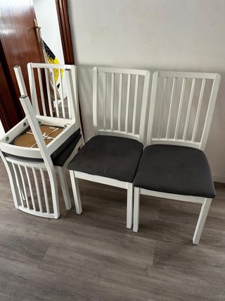 Juego 4 Sillas Ikea Nasinge Blanca