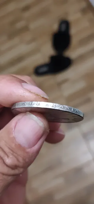 Moneda 5 Pesetas 1870 Plata Ley
