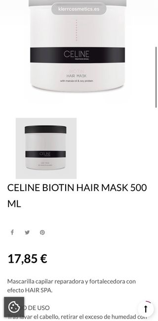 Mascarilla Capilar Celine Professional sin abrir
