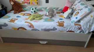 Cama individual 80cm con cama abajo