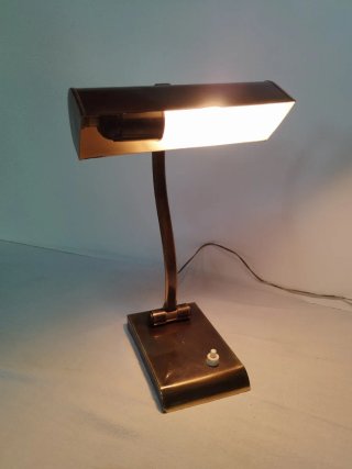 Lampada scrivania ottone anni 60 ottone funzionte