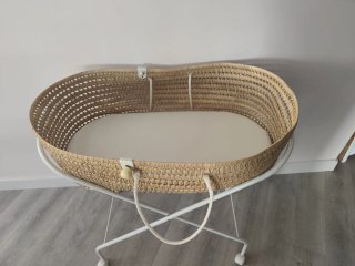 Moisés para bebé con estampado de perro, plegable