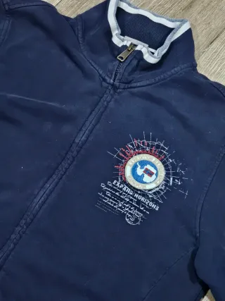 Sudadera Napapijri cremallera azul Talla M