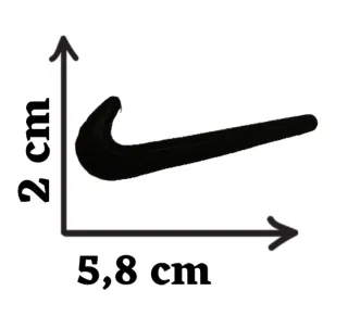 Toppa Nike 2 cm x 5,8 cm baffo nero parche patch