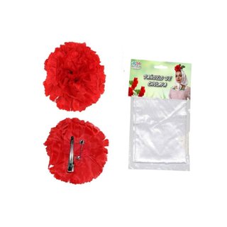 Chulapa traje Niña 4-6 Años + Pañuelo +clavel rojo