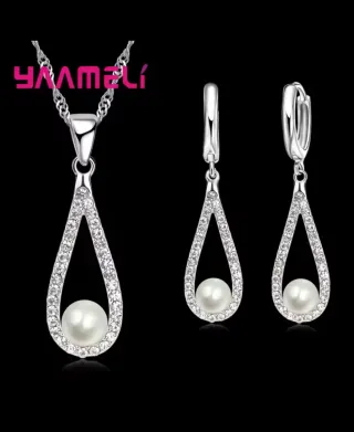 Conjunto Joyería Plata 925 Colgante y Pendientes