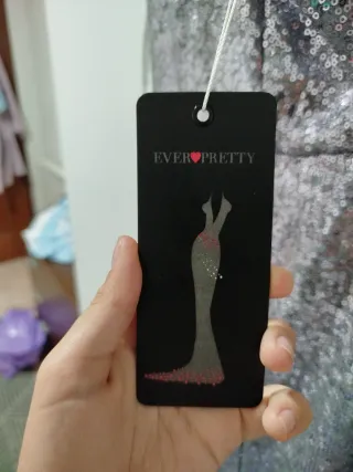 Vestido de fiesta gris/plateado