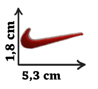 Toppa Nike Logo Rosso 5,3x1,8 cm slim parche patch