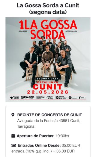 La Gossa Sorda - Cunit 22.05.2026