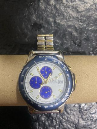 Reloj Lotus Cronógrafo Azul y Dorado