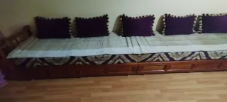 Sofá Marroquí Modular Marrón y Morado
