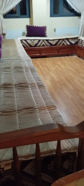 Sofá Marroquí Modular Marrón y Morado