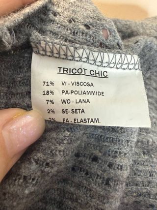 Jersey Tricot Chic Lana/Seda Talla L