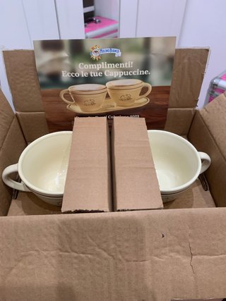 Set 2 Tazze Mulino Bianco con Vassoio/tazza grande