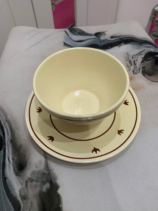Set 2 Tazze Mulino Bianco con Vassoio/tazza grande