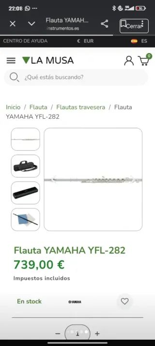 Flauta Travesera Yamaha YFL 282