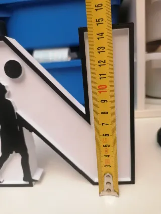 Letra N 3D temática fútbol