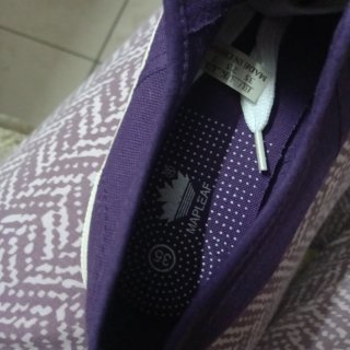 Scarpe bimba viola stoffa nuove