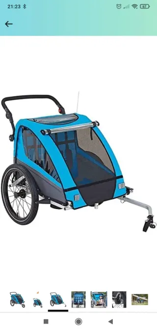 Carro remolque para bicicletas