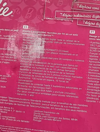 Telefono Wireless Barbie Lexibook Mattel