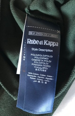 Polo Kappa Manga Larga Verde Bosque Algodón