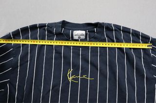 T-shirt Karl Kani righe blu e bianche M