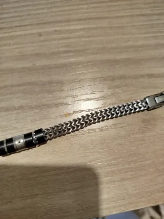 Bracciale Stroili Uomo Acciaio Nero e Argento