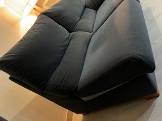 Sofá rinconero 6 plazas tela azul marino