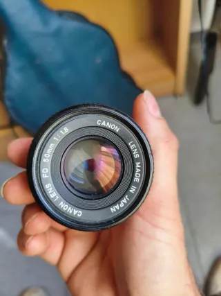 Objetivos de cámaras Sony, pentax m42 y canon