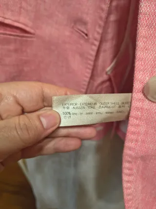 Chaqueta rosa de lino