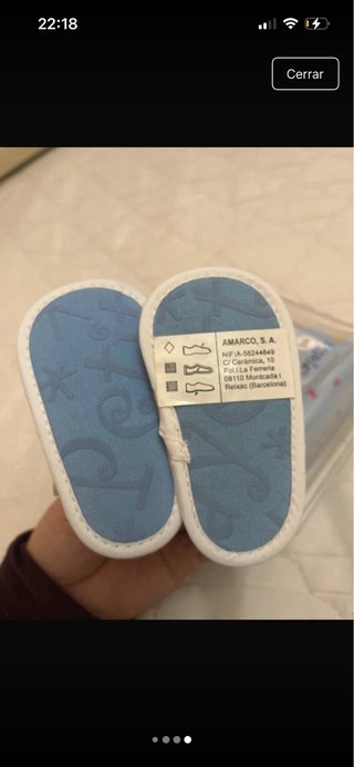 Sandalias bebe Petit Layette blancas lazo vichy