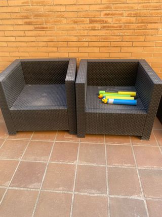 Sillónes de jardín negro