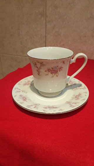 Juego 6 Tazas de Té Porcelana Flores