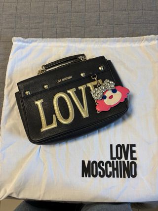 Borsa Love Moschino nera con scritta LOVE